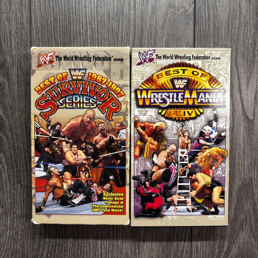 WWF Best of Survivor Series 1987-1997 & WrestleMania I-XIV VHS Lot 1998 Vintage